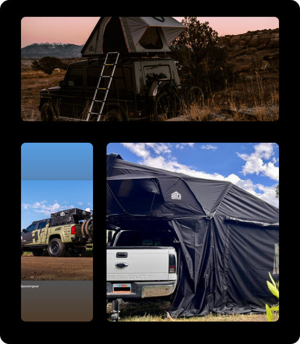 Collage of overlanding photos
